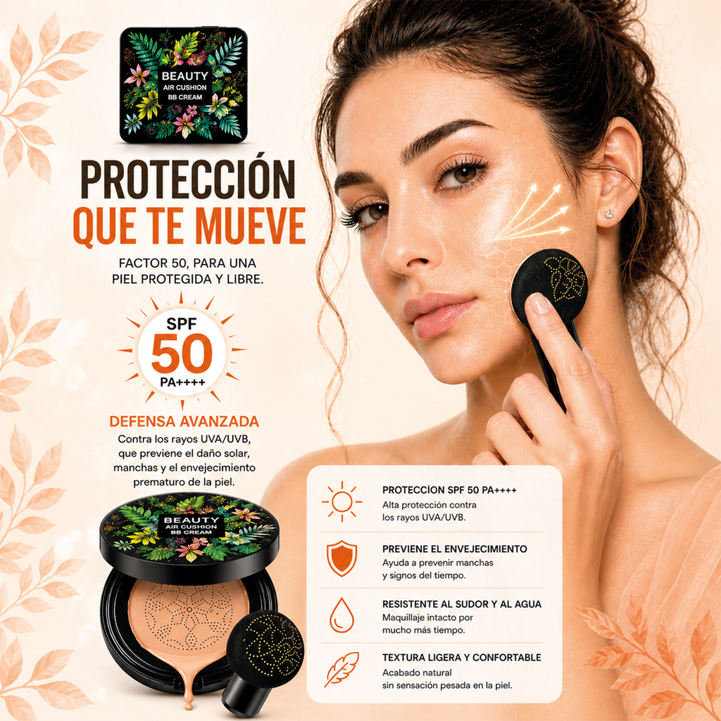 🔥 OFERTA HOY — BASE COREANA EFECTO PORCELANA SPF50