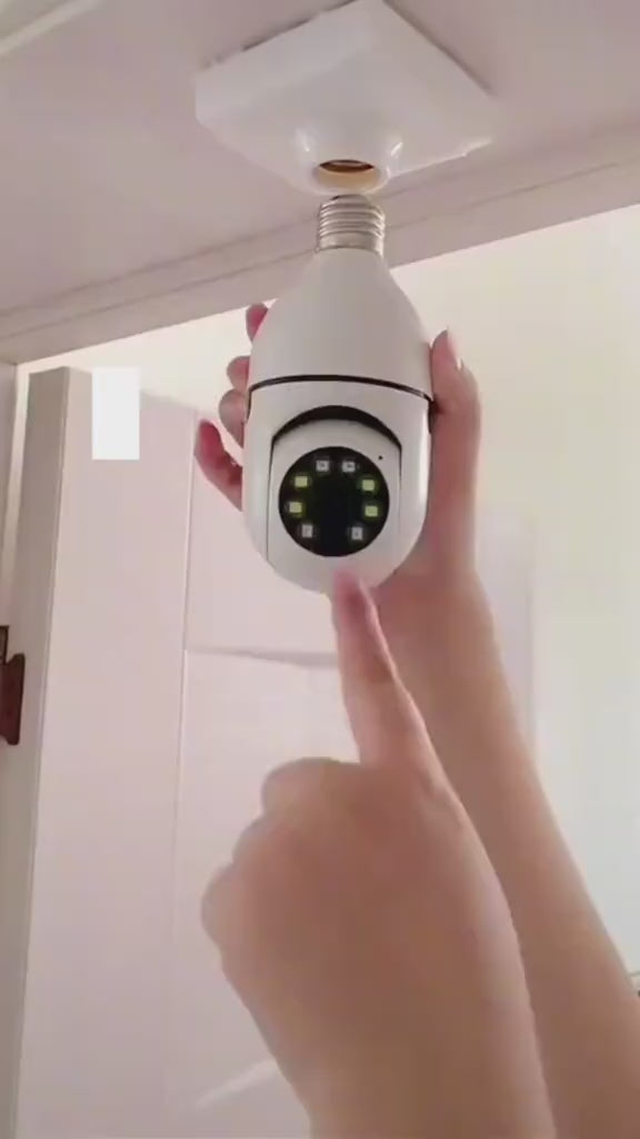 Camara Seguridad 2 Lentes Bombillo Wifi